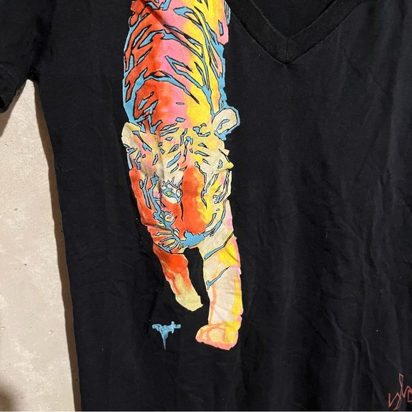 Volcom Matt French Tiger Womens Black Short Sleeve Shirt Size Small S Skater - Picture 2 of 8
